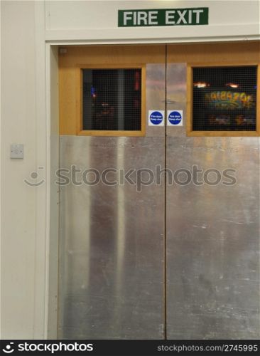 emergency or fire exit door on a airport building