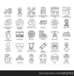 Emergency service , Thin Line and Pixel Perfect Icons
