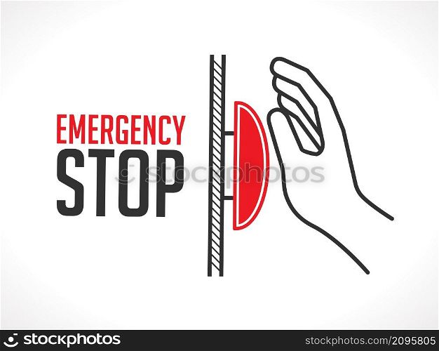 Emergency stop button - concept icon