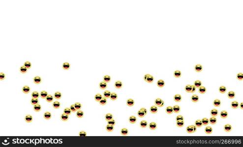 Emoji Haha laugh icons on Facebook live video isolated on white background. Social media network marketing. Application advertising. 3d abstract illustration