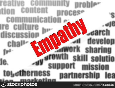 Empathy word cloud