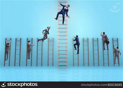 Employee being fired and falling from career ladder