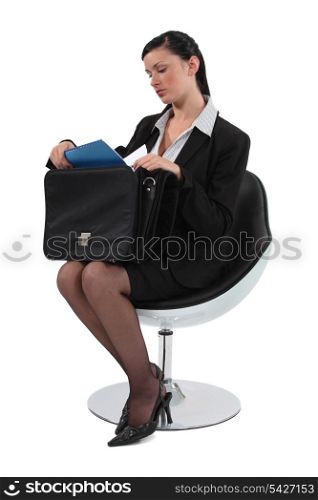 Employee sitting on a chair