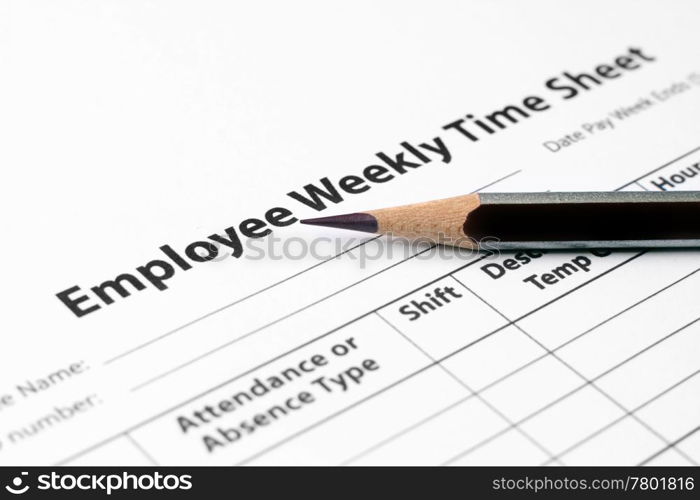 Employee time sheet