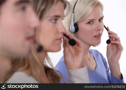employees in call center