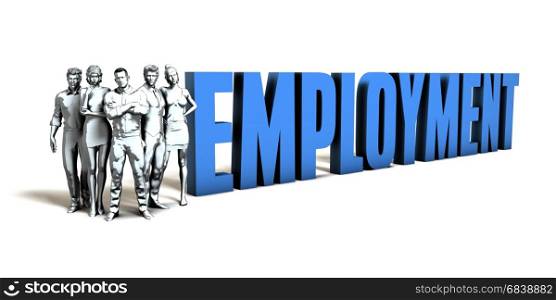 Employment Business Concept as a Presentation Background. Employment Business Concept