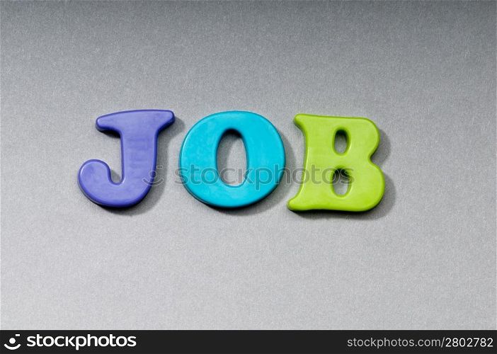 Employment concept with words on background