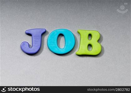 Employment concept with words on background