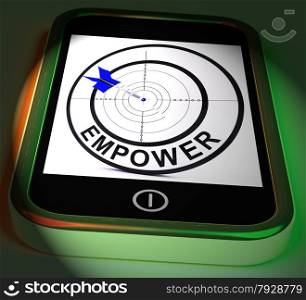 Empower Smartphone Displaying Provide Tools And Encouragement