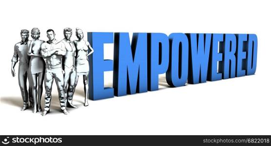 Empowered Business Concept as a Presentation Background. Empowered Business Concept