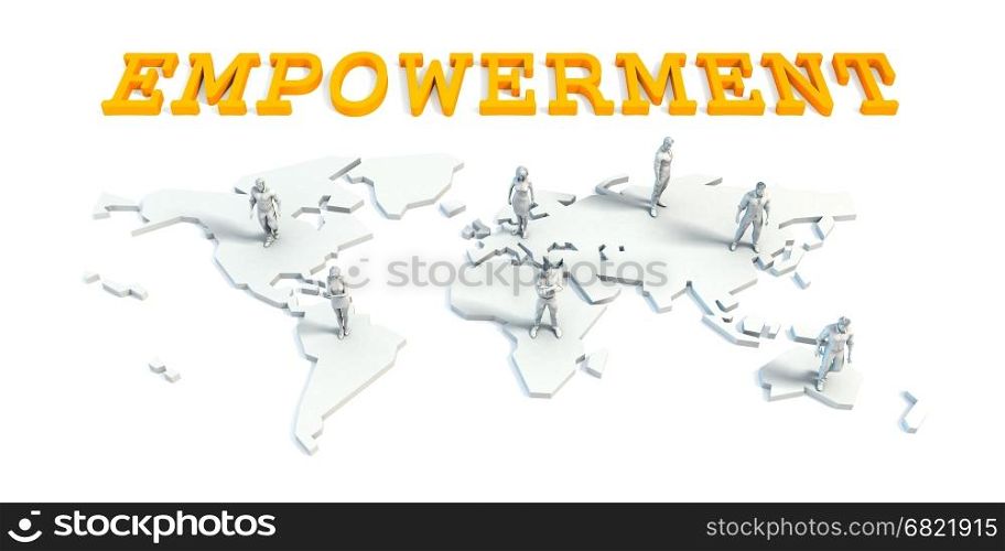 Empowerment Concept with a Global Business Team. Empowerment Concept with Business Team