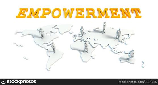 Empowerment Concept with a Global Business Team. Empowerment Concept with Business Team