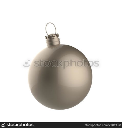 Empty 3d Christmas ornament on white background