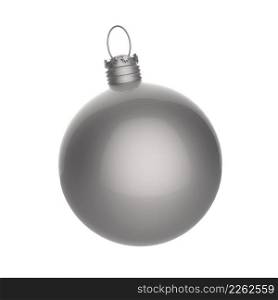 Empty 3d Christmas ornament on white background