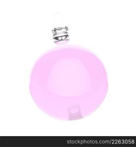 Empty 3d Christmas ornament on white background concept