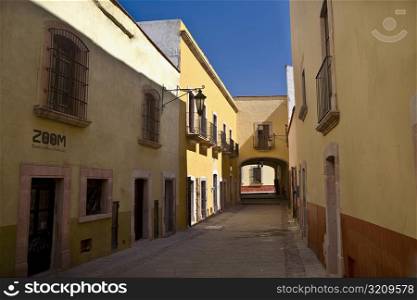 Empty alley in a city, Callejon De Veyna, Zacatecas, Zacatecas State, Mexico