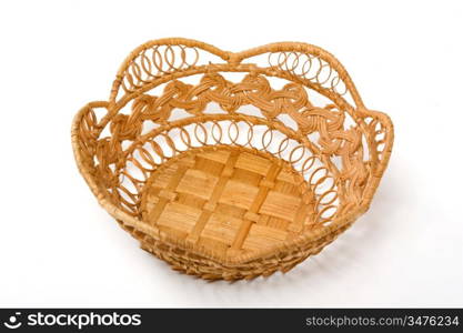 empty basket isolated on a white background