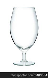 Empty beer glass, isolated on a white background