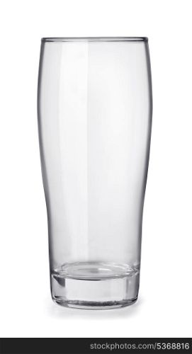 Empty beer glass isolated on white