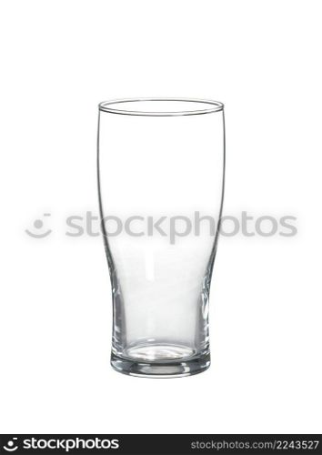 Empty beer glass isolated on white background.. Empty beer glass