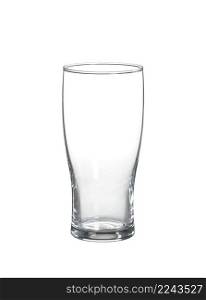 Empty beer glass isolated on white background.. Empty beer glass