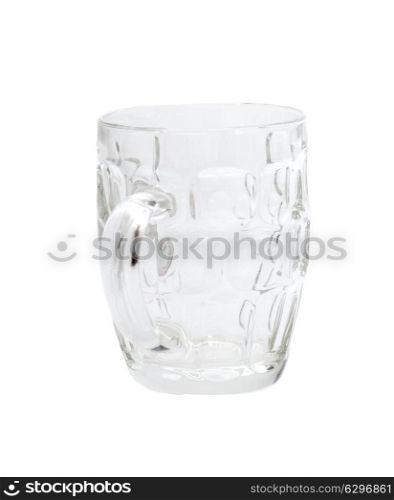 Empty beer mug isolated on a white background