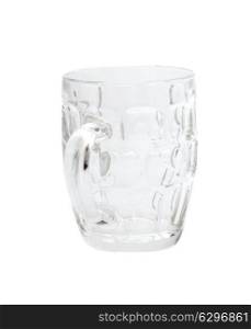 Empty beer mug isolated on a white background