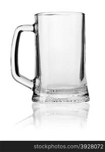 empty beer mug isolated on white background. with clipping path