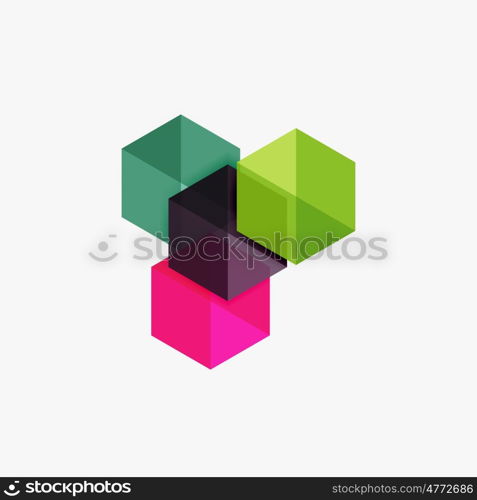 Empty blank hexagon layout, geometric template for text and options. Element of business brochure, presentation and web design navigation layout