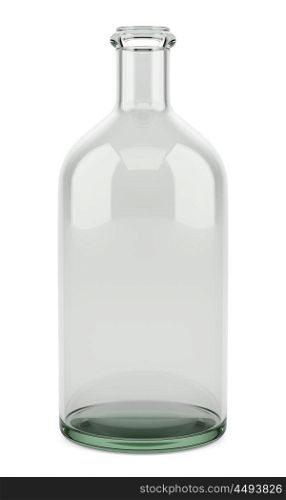 empty bottle isolated on white background. 3d illustration