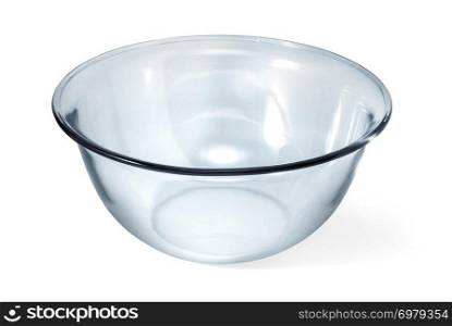 Empty bowl glass isolated on the white background.with clipping path