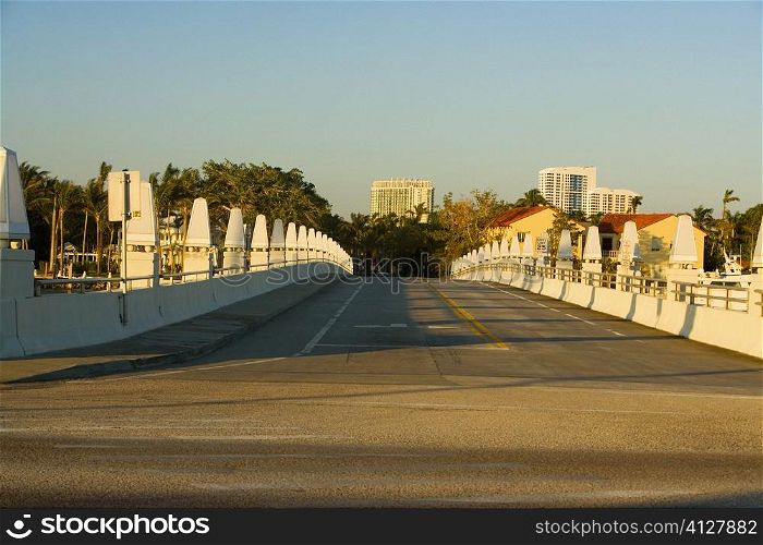 Empty bridge, Miami, Florida, USA