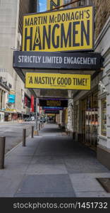 Empty Broadway on May 15, 2020 during Coronavirus Lockdown