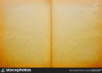 Empty brown yellow old vintage page paper texture background.