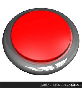 Empty button, isolated over white, 3d render, square image
