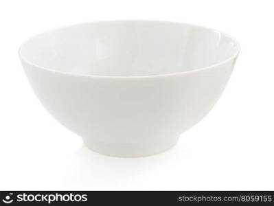 empty ceramic bowl isolated on white background