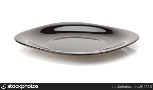 empty ceramic plate isolated on white