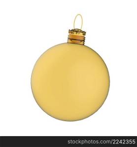 Empty Christmas ornament on white background
