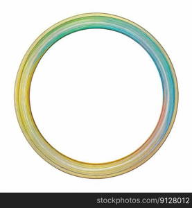 Empty circle frame on white background. Concept of overlapped mystery colorful watercolor. Finest generative AI.. Empty circle frame on white background.