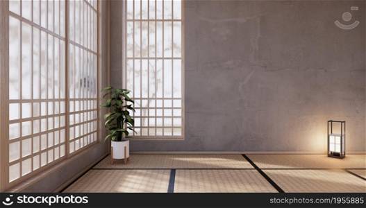 Empty - Clean modern room japanese style.3D rendering