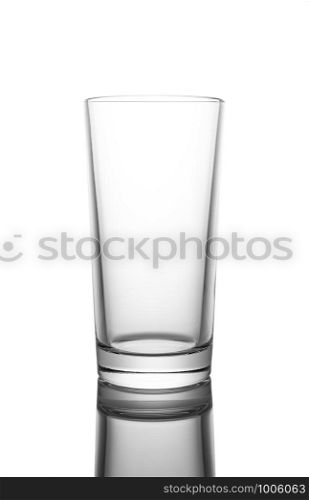 Empty clear glass, isolated on white background.. Empty clear glass, isolated on white background