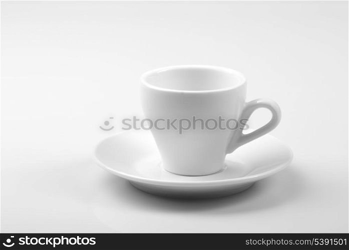 Empty coffee cup isolated on white background