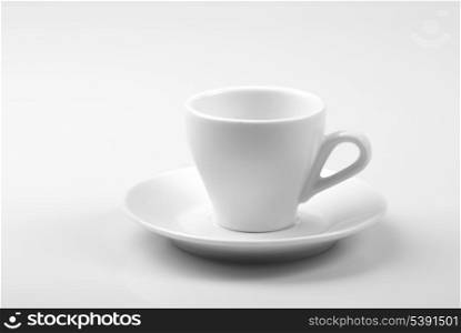 Empty coffee cup isolated on white background