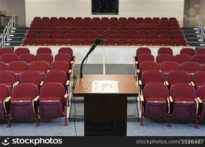Empty conference auditorium