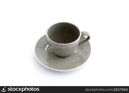 Empty cup and saucer