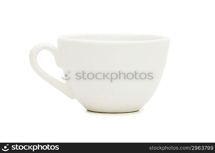 Empty cup isolated on the white background