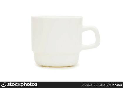 Empty cup isolated on the white background