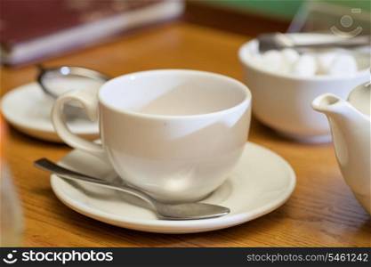 Empty cup of cofee on a table