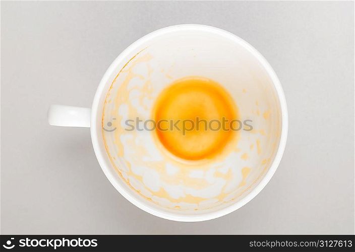 empty cup, view from above