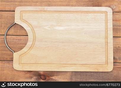 empty cutting board on wooden table